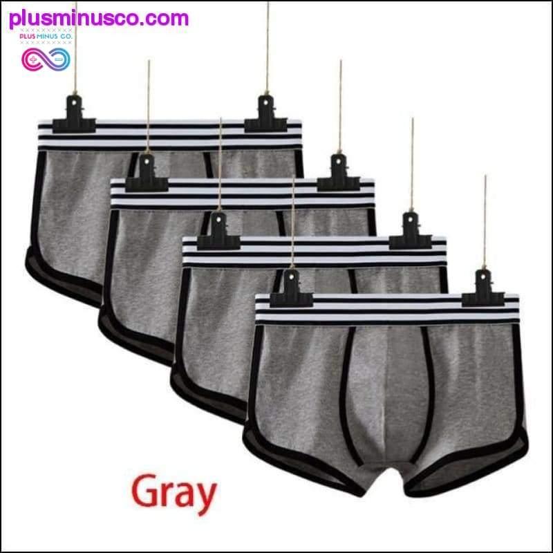 4 pcs/lot Men Underwear boxer cotton Cuecas Boxers Mens - plusminusco.com