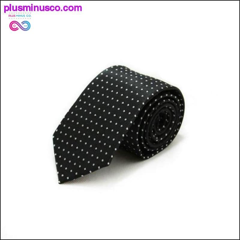 46 barvna razprodaja, 7 cm, moške kravate, poliester Stain Stripes Polka - plusminusco.com