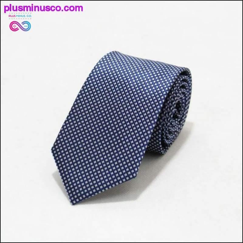 46 Couleur Vente 7CM Hommes Cravates Polyester Tache Rayures Polka - plusminusco.com