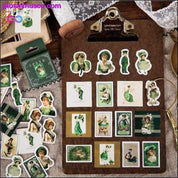 صندوق ملصقات Green Angel مكون من 46 ورقة، رصاصة زخرفية مشهورة - plusminusco.com