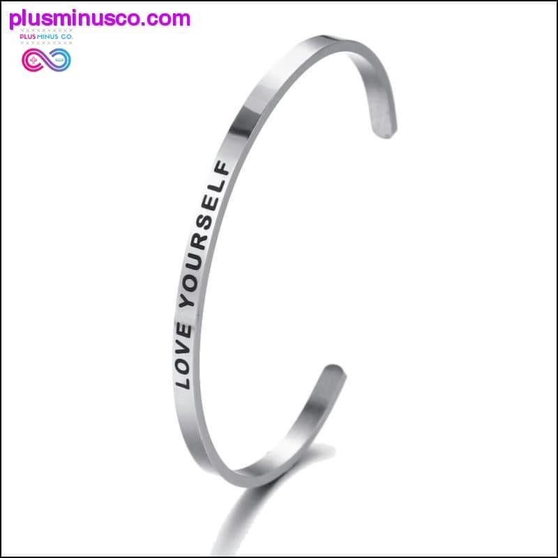 4mm Fashion Inspirational Bracelet Bangle "Love - plusminusco.com