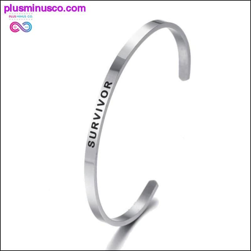 4mm Fashion Inspirational Bracelet Bangle "Love - plusminusco.com