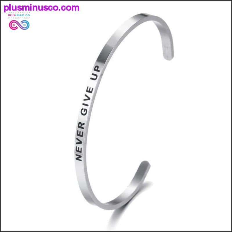 4mm Fashion Inspirational Bracelet Bangle "Love - plusminusco.com