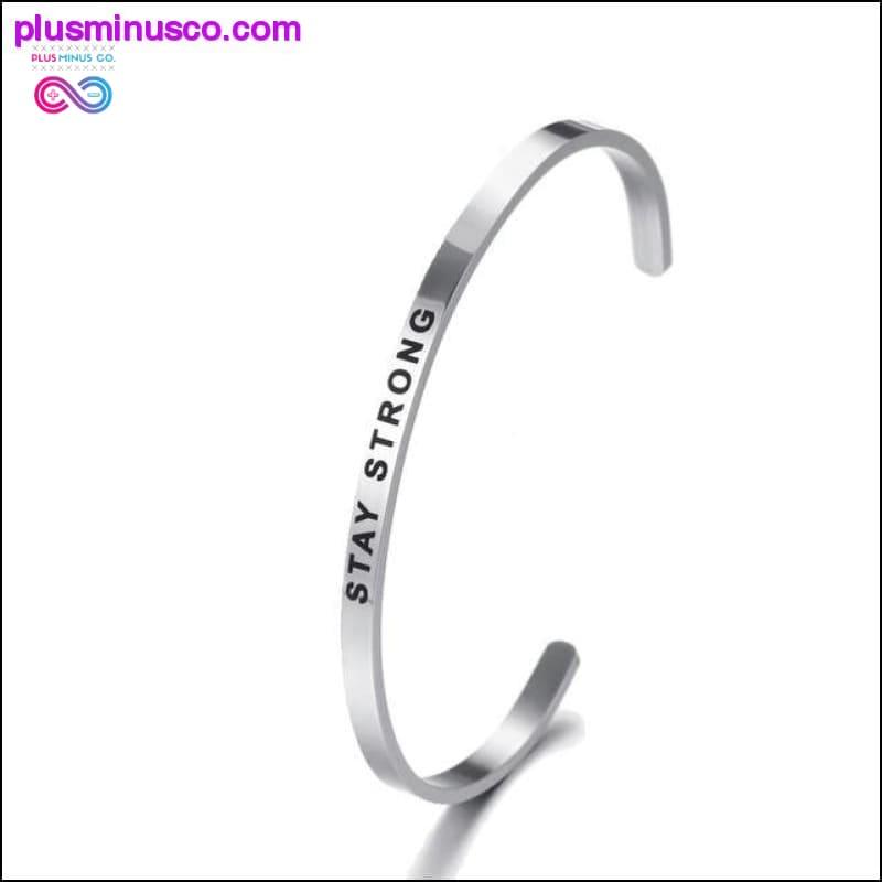 4mm ファッションインスピレーションブレスレットバングル「Love - plusminusco.com」
