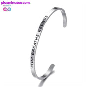 4mm Fashion Inspirational Bracelet Bangle "Love - plusminusco.com