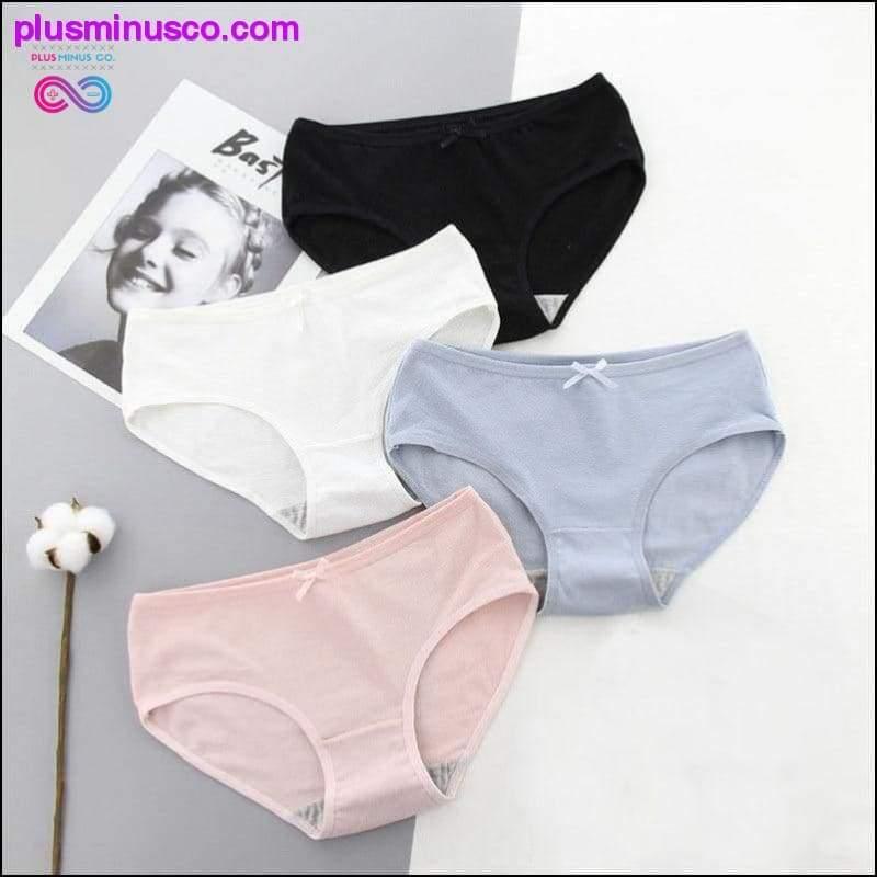 4 قطع ملابس داخلية قطنية قابلة للتنفس بمقاسات كبيرة متوفرة - plusminusco.com