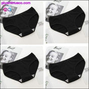 4 pièces de sous-vêtements en coton respirant avec des tailles plus disponibles - plusminusco.com