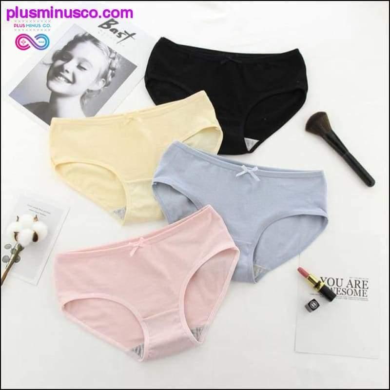 플러스 사이즈로 제공되는 통기성 면 속옷 4개 - plusminusco.com