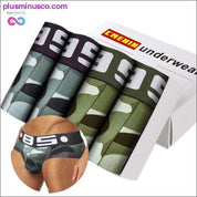 4 unids/lote calzoncillos de hombre ropa interior Sexy de algodón suspensorio para hombre - plusminusco.com