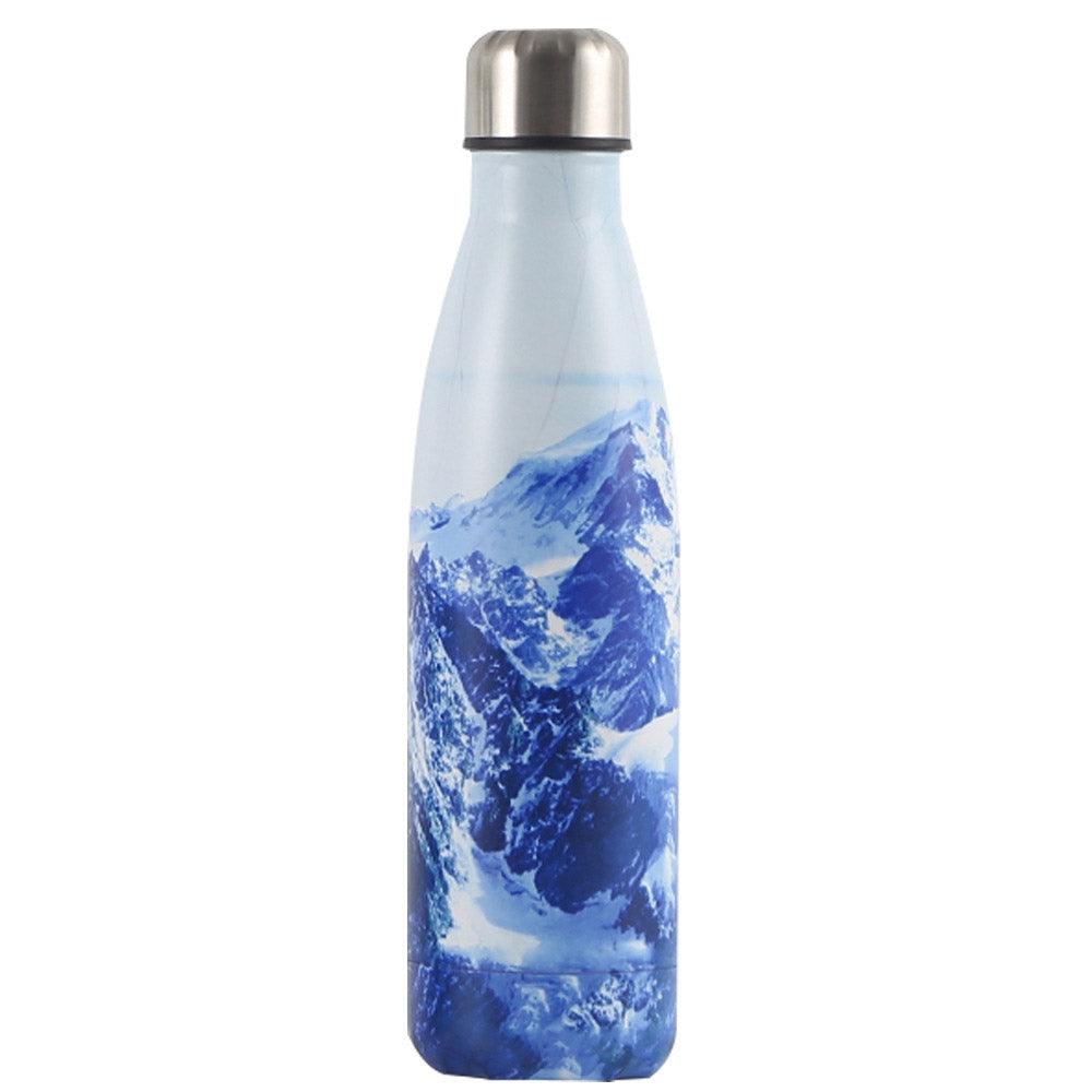 Olla deportiva de 500 ml, botella de coque portátil creativa de acero inoxidable 304, botella de agua con taza aislada para exteriores - plusminusco.com