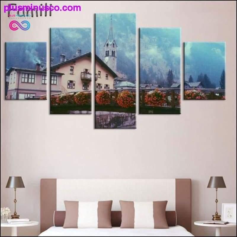 set Tuscany Italy Meadows flowers nature landscape - plusminusco.com