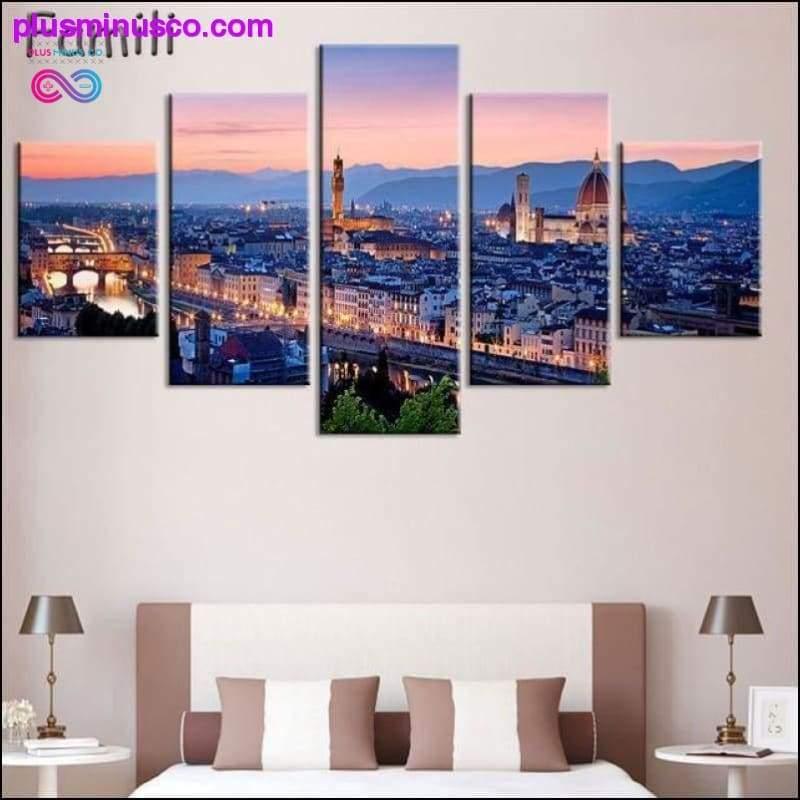 set Tuscany Italy Meadows flowers nature landscape - plusminusco.com