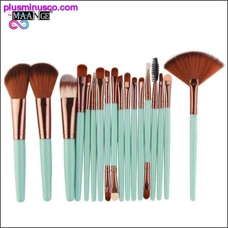 18Pcs Beauty Makeup Brushes Tool Set for Powder, Eye - plusminusco.com
