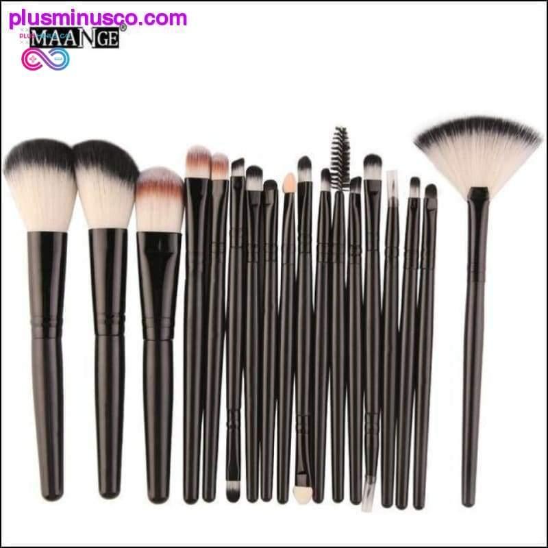 18Pcs Beauty Makeup Brushes Tool Set for Powder, Eye - plusminusco.com