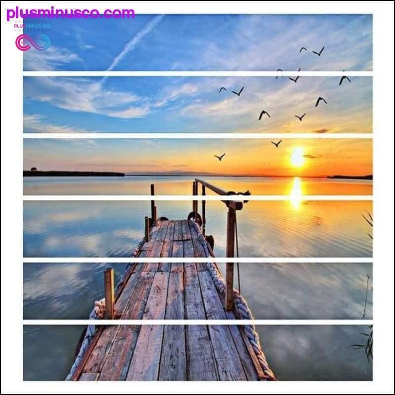 13pcs DIY Stair Stickers 3D Seaside Scenery Stairway - plusminusco.com