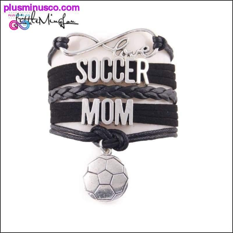 7 colors Infinity love soccer mom bracelet football charm - plusminusco.com