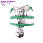 7 Farben Infinity Love Fußball-Mama-Armband Fußball-Charm – plusminusco.com