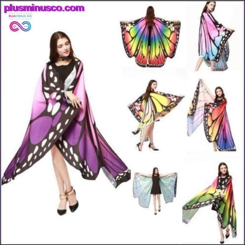 Bufanda de mujer de 7 colores Pashmina capa de ala de mariposa pavo real - plusminusco.com