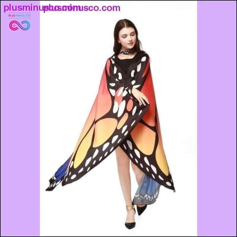 7 Colors Women Scarf Pashmina Butterfly Wing Cape Peacock - plusminusco.com