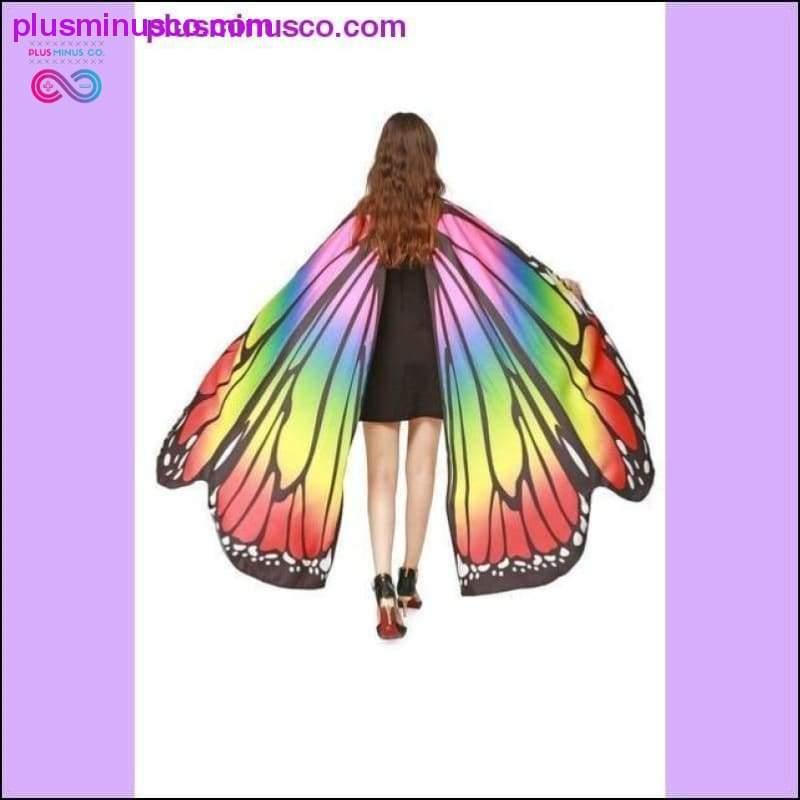 7 Colors Women Scarf Pashmina Butterfly Wing Cape Peacock - plusminusco.com