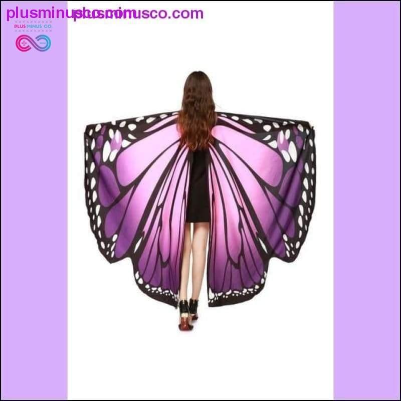 7 Colors Women Scarf Pashmina Butterfly Wing Cape Peacock - plusminusco.com