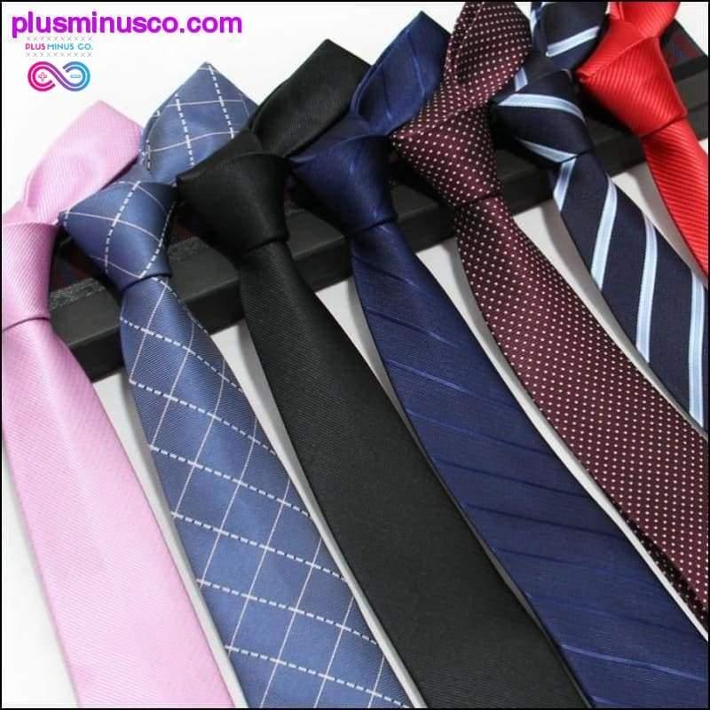 7CM Stripes Plaids Dots Classic Men Ties Polyester Silk - plusminusco.com