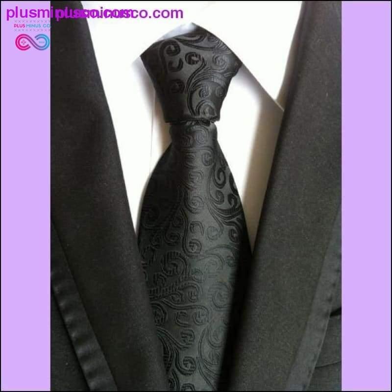 Corbata clásica de hombre de lunares florales 8% seda de 100 CM || - plusminusco.com