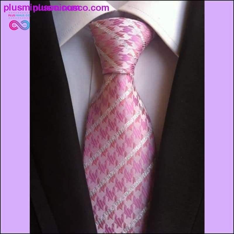 Cravatta da uomo classica a pois floreali in seta 8% da 100 cm || - plusminusco.com