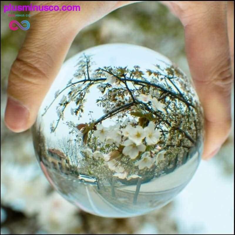 Bola de esfera de cristal de feng shui de cuarzo asiático transparente raro de 80 mm - plusminusco.com