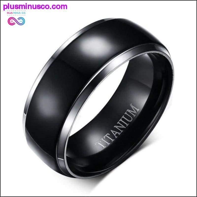 8 mm moški črni lahki nordijski prstan iz titana za prosti čas - plusminusco.com