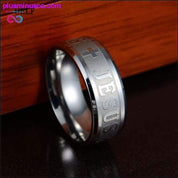 8mm Religious Christian Stainless Steel Jesus Cross Ring - plusminusco.com