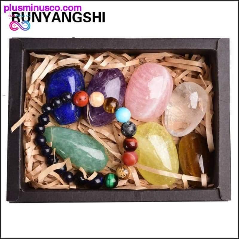 8pcs Natural crystal original stone seven Chakra Healing - plusminusco.com