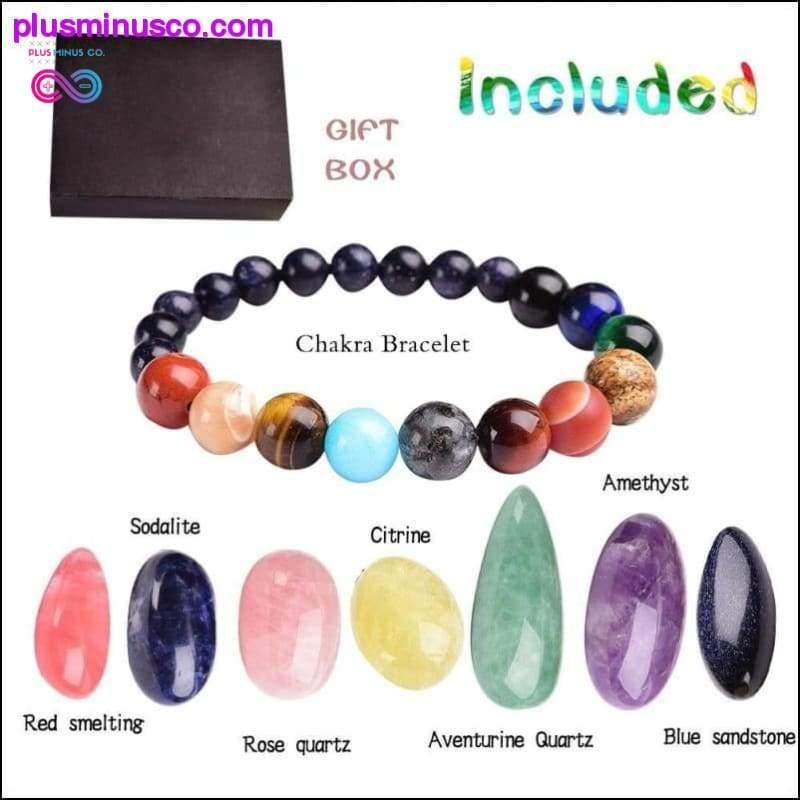 8pcs Natural crystal original stone seven Chakra Healing - plusminusco.com