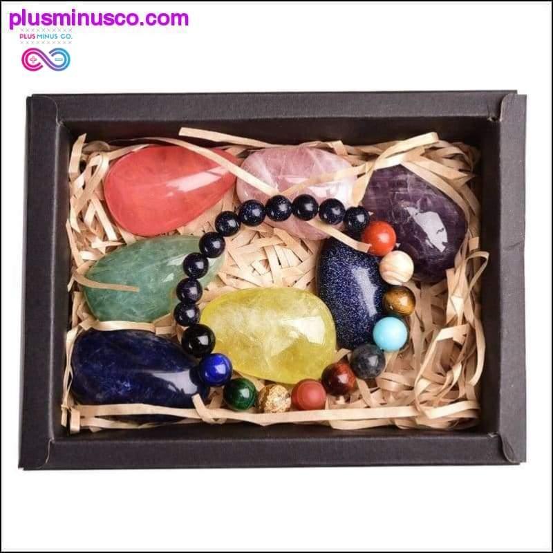 8 piezas de cristal natural piedra original siete chakras curativos - plusminusco.com