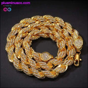 Collana con catena a corda da 9 mm Argento/oro rosa/colore oro ghiacciato - plusminusco.com