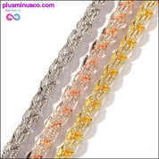 9 mm virvju ķēdes kaklarota Sudraba/rozā zelta/zelta krāsa Iced - plusminusco.com