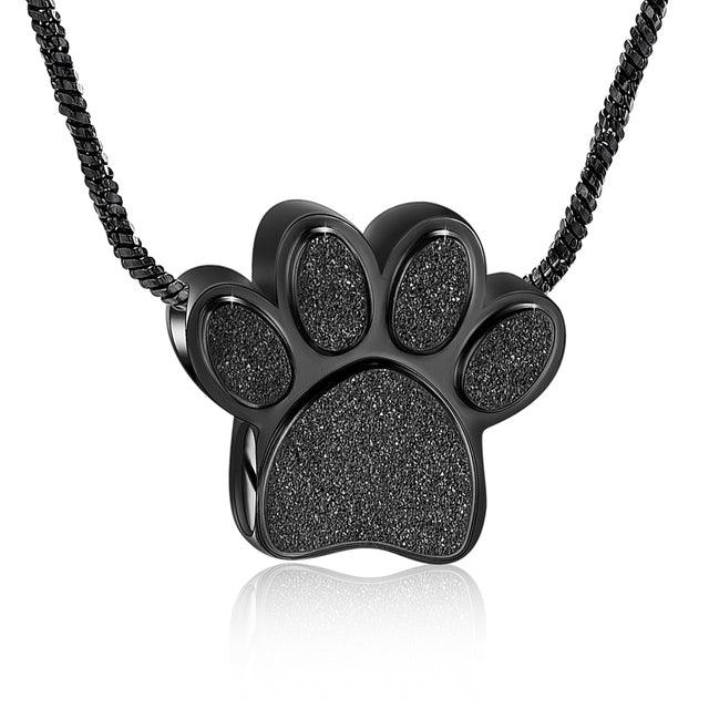 Pet Paw Urn Necklace for Ashes Memorial Keepsake Urn Locket Cremation Jewelry Pet Pendant Necklace Urn for Dog Cat - plusminusco.com