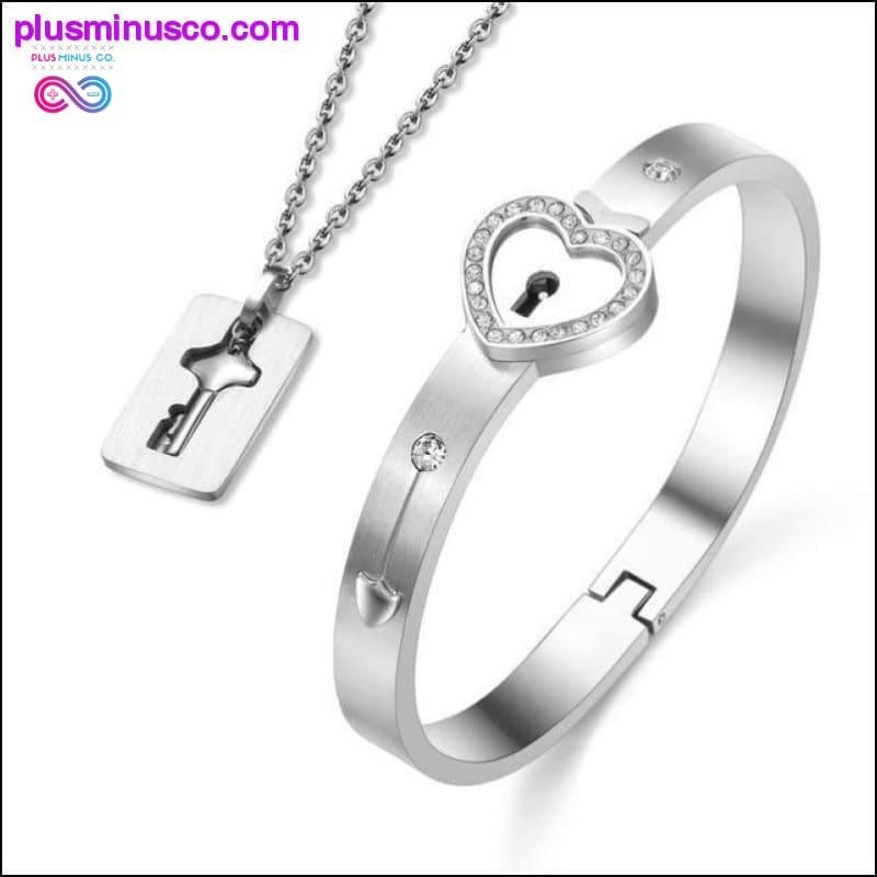 A Couple Lovers Jewelry Love Heart Lock Bracelet Stainless - plusminusco.com