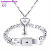 A Couple Lovers Jewelry Love Heart Lock Bracelet Stainless - plusminusco.com