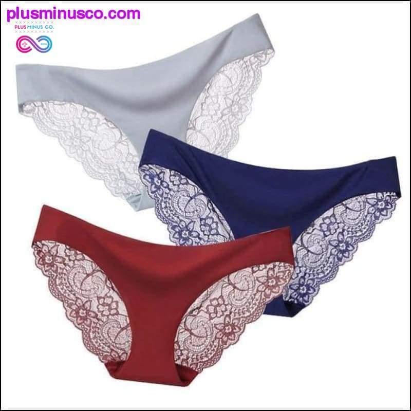 Набор из 3 трусиков сексуального кружевного и шелкового нижнего белья в интернет-магазине plusminusco.com