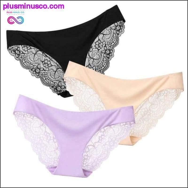 Набір із 3 предметів сексуальних мереживних і шовкових трусиків білизни на - plusminusco.com