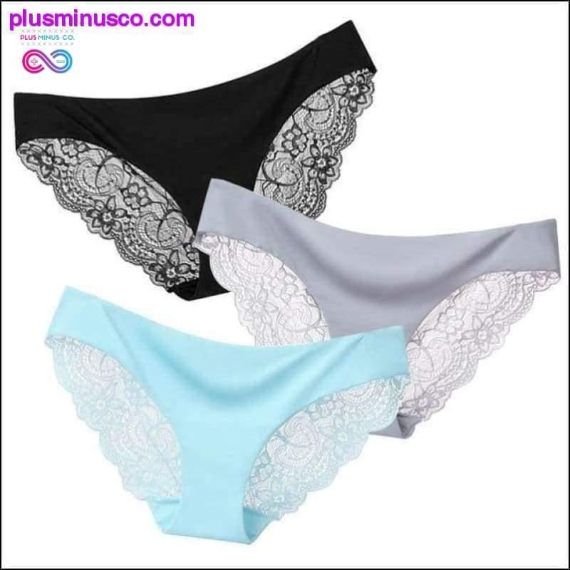 Набір із 3 предметів сексуальних мереживних і шовкових трусиків білизни на - plusminusco.com