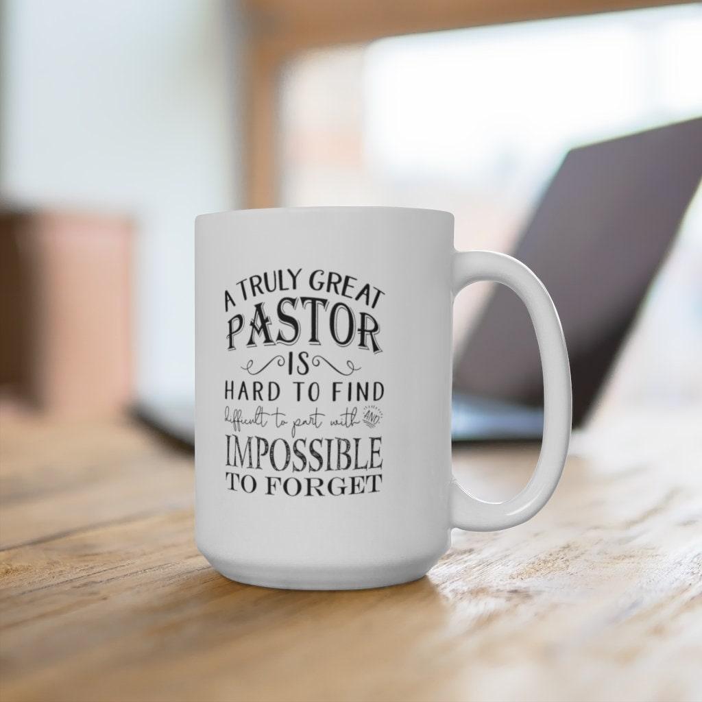 A Truly Great Pastor Is Hard To Find Coffee Mugs, Great Pastor Gift, Pastor Appreciation ,Pastor Gift Religious, pastor anniversary Holiday - plusminusco.com