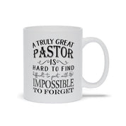 A Truly Great Pastor Is Hard To Find Coffee Mugs, Great Pastor Gift, Pastor Appreciation ,Pastor Gift Religious, pastor anniversary Holiday - plusminusco.com