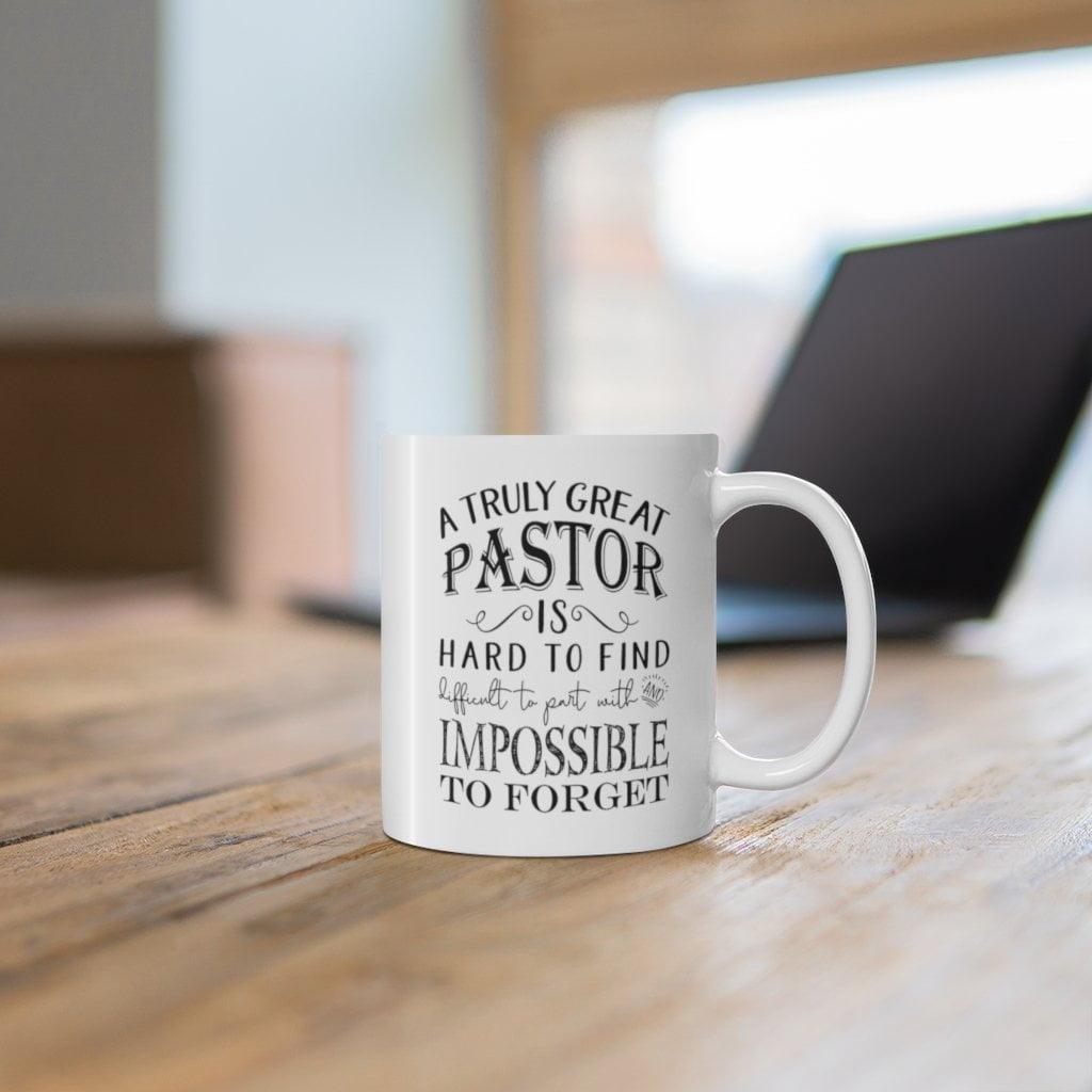 По-справжньому великого пастора важко знайти Чашки для кави, чудовий подарунок пастора, вдячність пастора, подарунок пастору Релігійний, святковий ювілей пастора - plusminusco.com