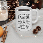 A Truly Great Pastor Is Hard To Find Coffee Mugs, Great Pastor Gift, Pastor Appreciation ,Pastor Gift Religious, pastor anniversary Holiday - plusminusco.com