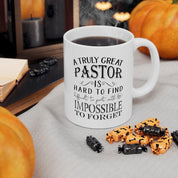 A Truly Great Pastor Is Hard To Find Coffee Mugs, Great Pastor Gift, Pastor Appreciation ,Pastor Gift Religious, pastor anniversary Holiday - plusminusco.com