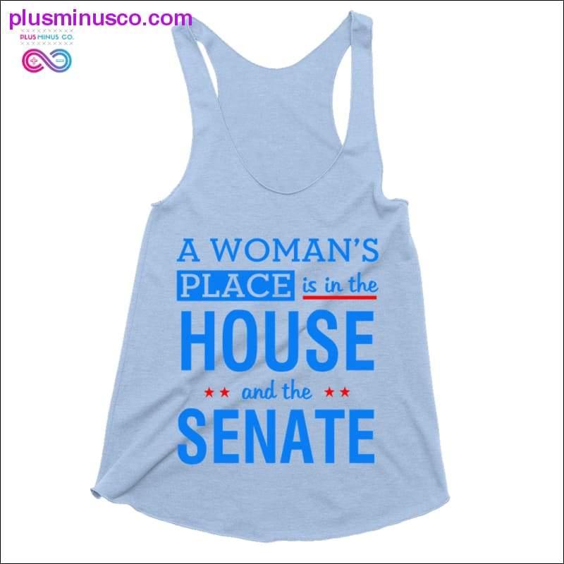 Naise koht on majas ja senatis Tank Tops - plusminusco.com