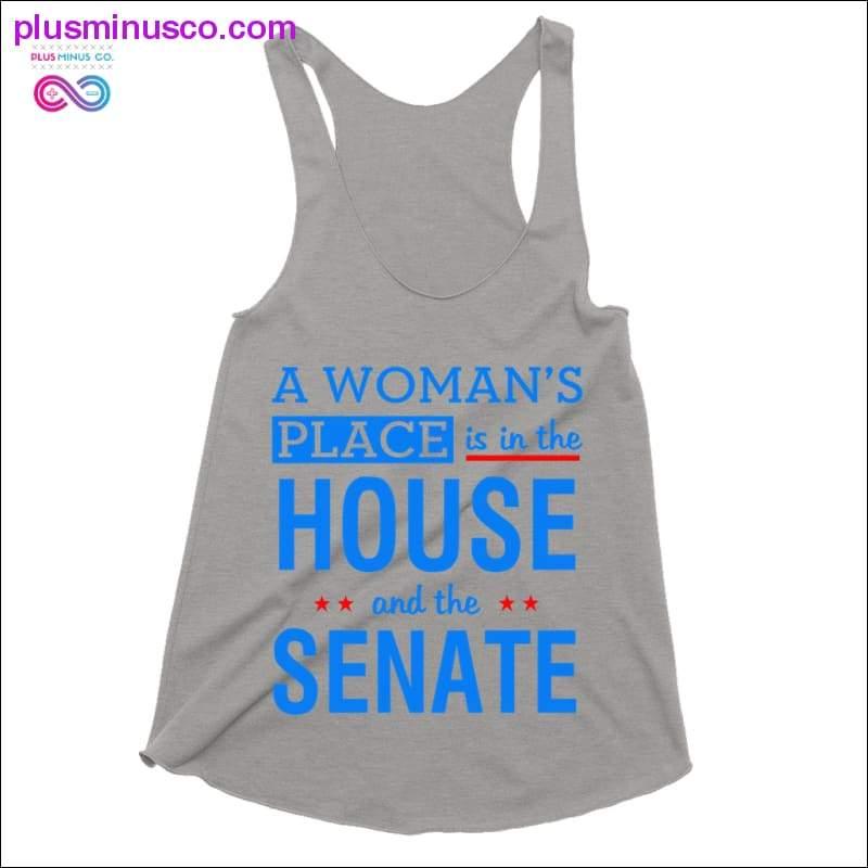 Naise koht on majas ja senatis Tank Tops - plusminusco.com