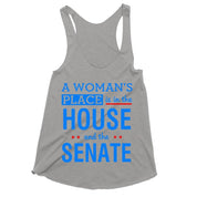 A Woman'S Place Is In The House And The Senate Tank Tops drain the swamp, house and the senate, house women, In The House, smash the patriarchy, the house, The Senate, Women Empowerment - plusminusco.com